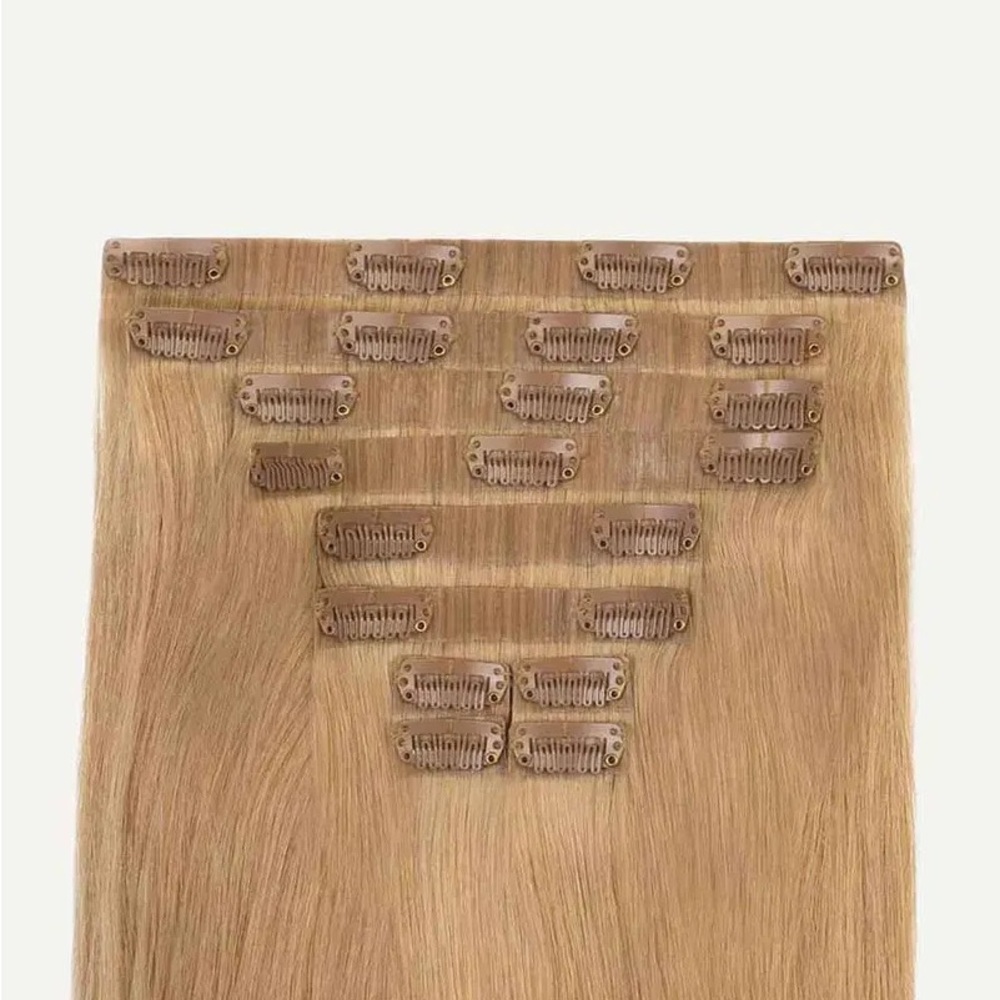 Luxy Seamless clip in dirty blonde extensions never worn in original packaging
